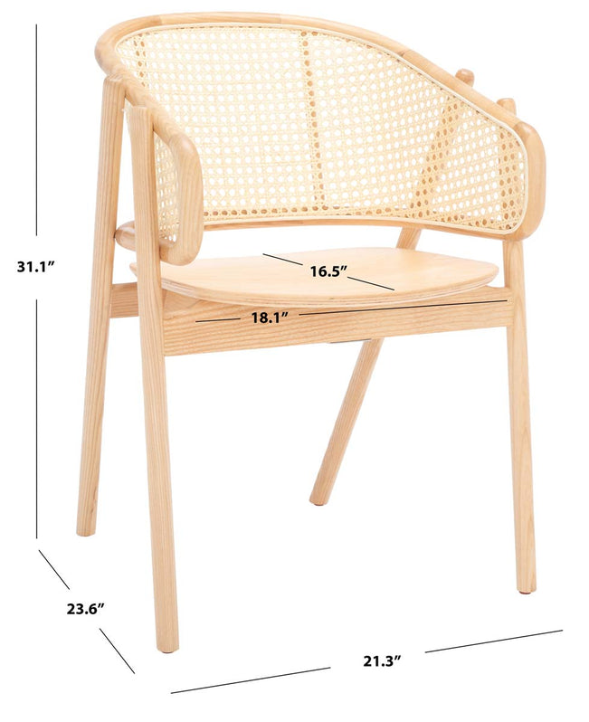 Safavieh Couture Emmy Rattan Back Dining Chair , SFV4128 - Natural