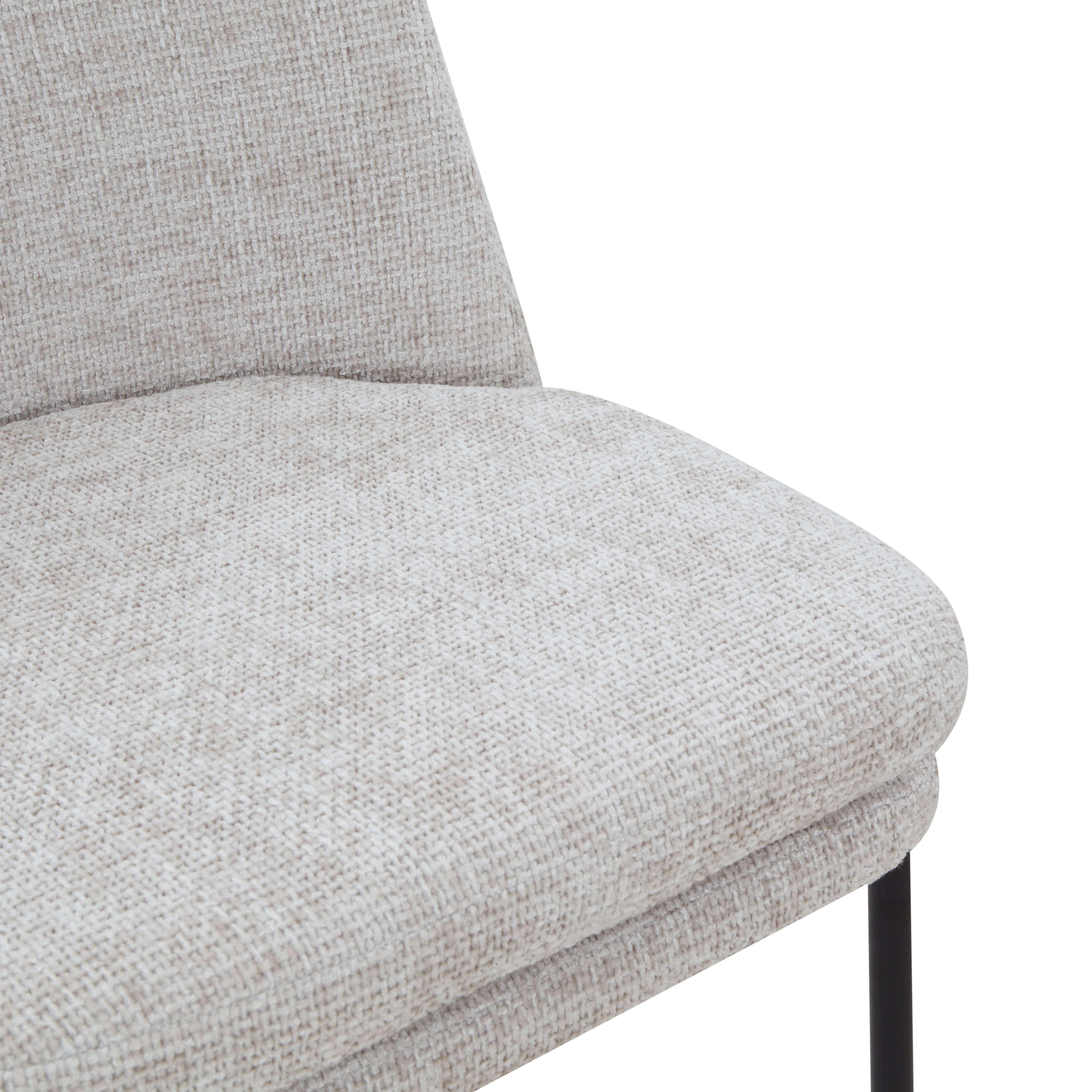 Safavieh Couture Tamarie Chenille Dining Chair, SFV4835 - Light Grey / Black