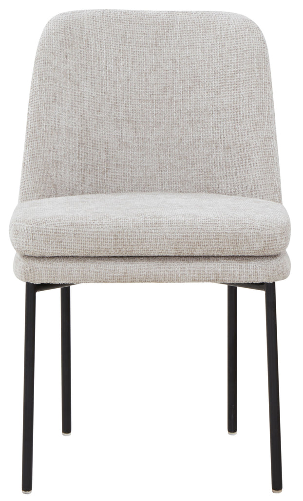 Safavieh Couture Tamarie Chenille Dining Chair, SFV4835 - Light Grey / Black