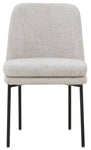 Safavieh Couture Tamarie Chenille Dining Chair, SFV4835 - Light Grey / Black