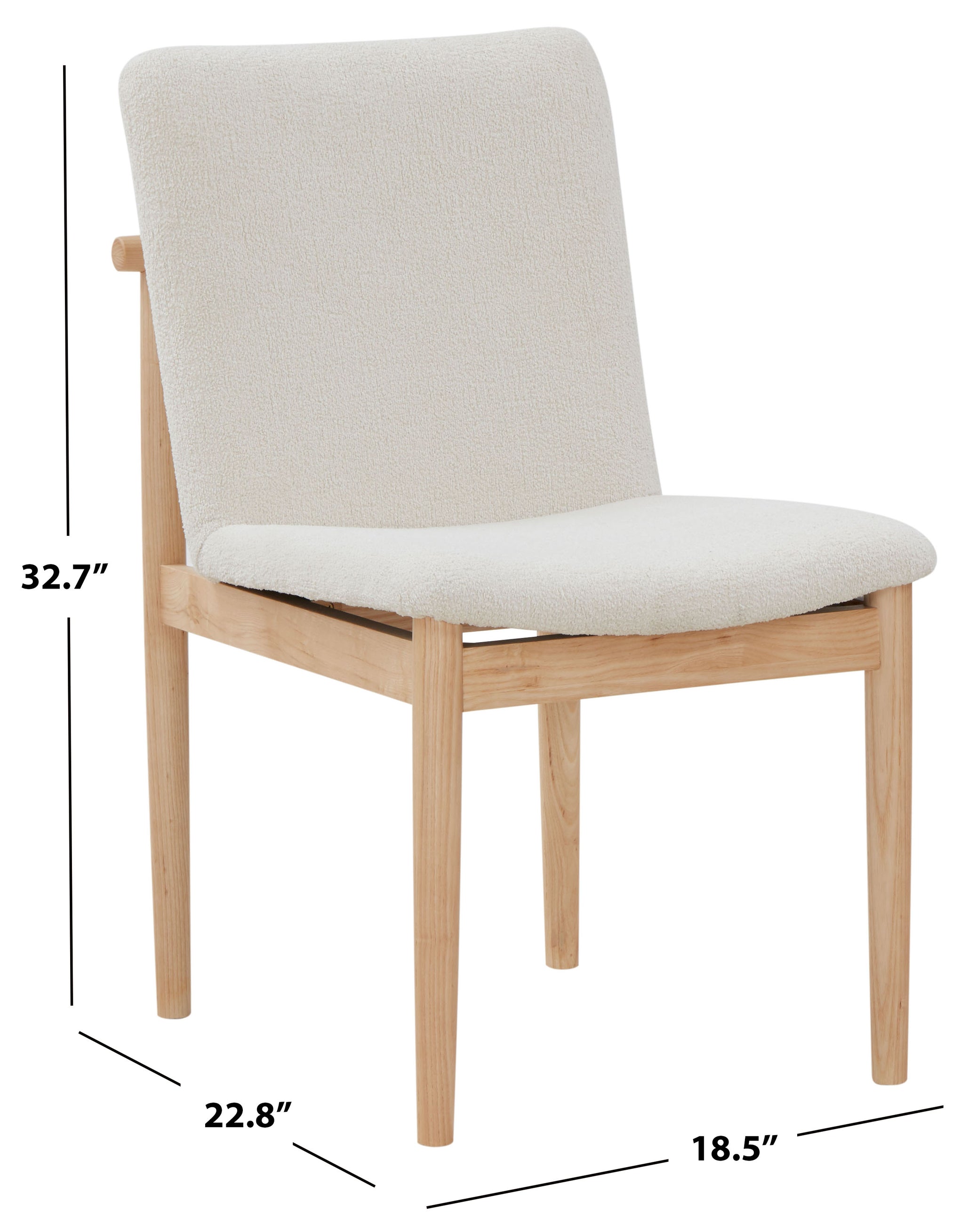 Safavieh Couture Abriella Boucle Dining Chair, SFV4841 - Cream / Natural