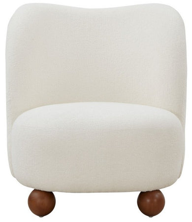 Safavieh Couture Rodolfo Boucle Accent Chair, SFV4848 - Ivory / Natural