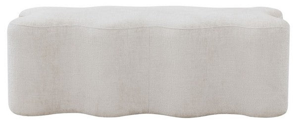 Safavieh Couture Jacqualessa Chenille Bench, SFV4849 - Cream