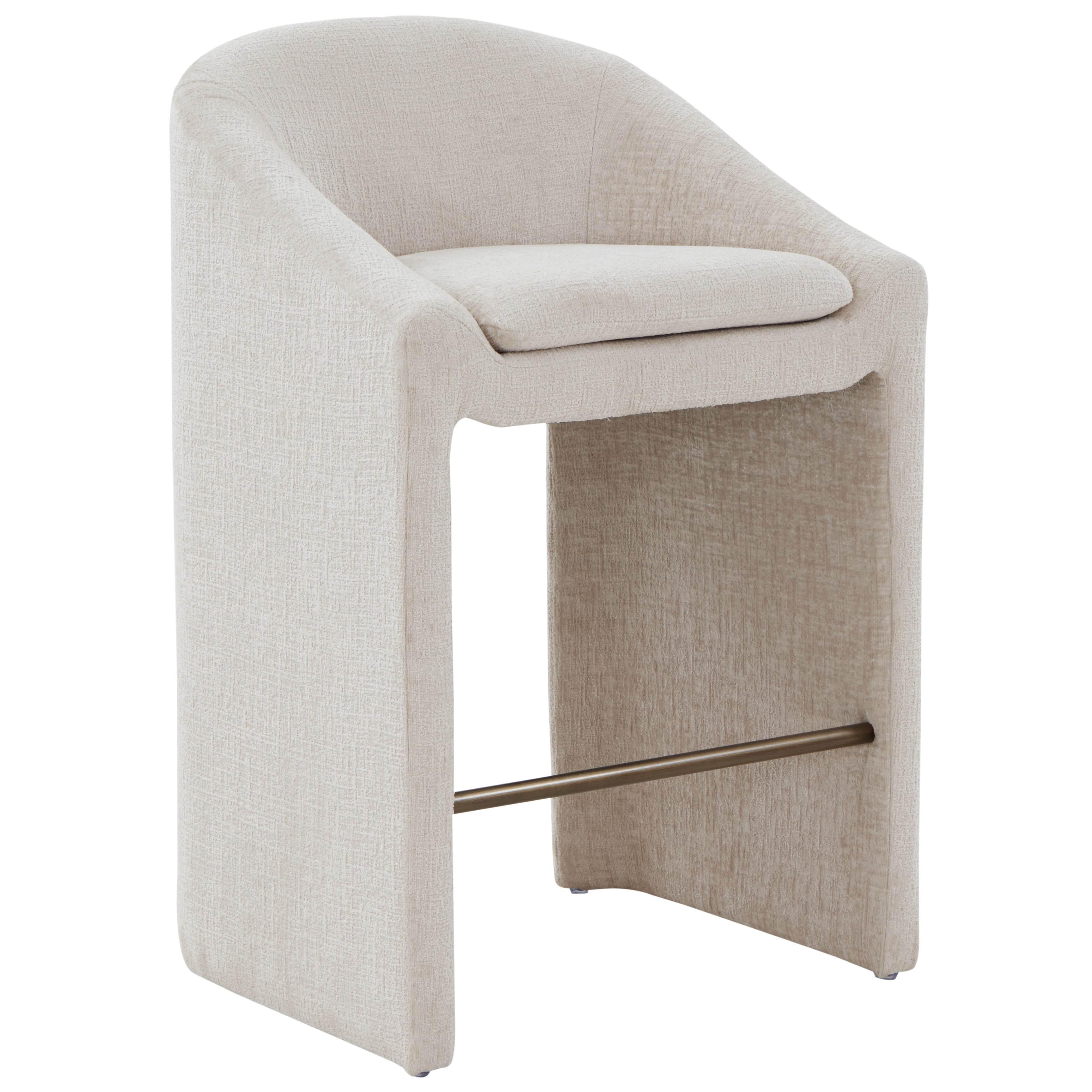 Safavieh Couture Kagan Chenille Barstool, SFV4858 - Cream