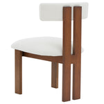 Safavieh Couture Macey Boucle Dining Chair, SFV4859 - Ivory / Walnut