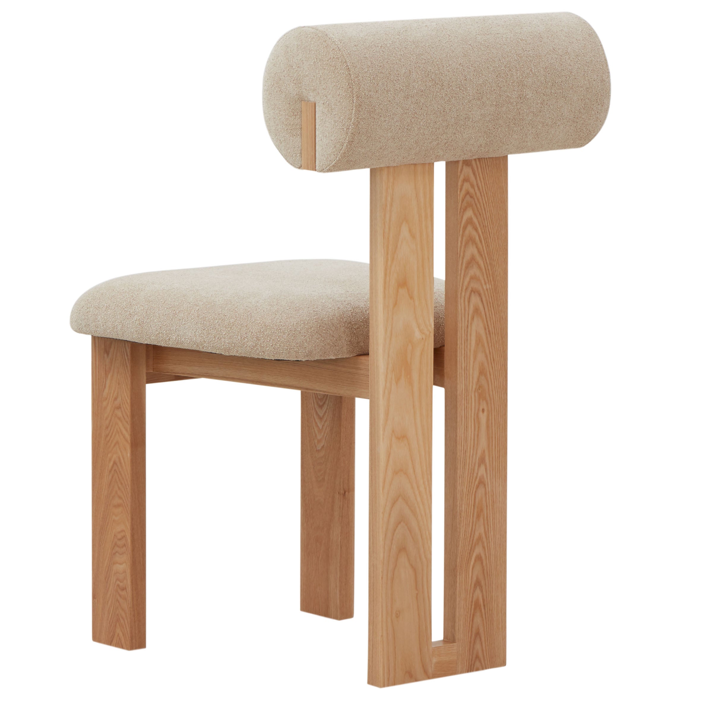 Safavieh Couture Halloway Boucle And Wood Dining Chair, SFV5099 - Tan / Natural