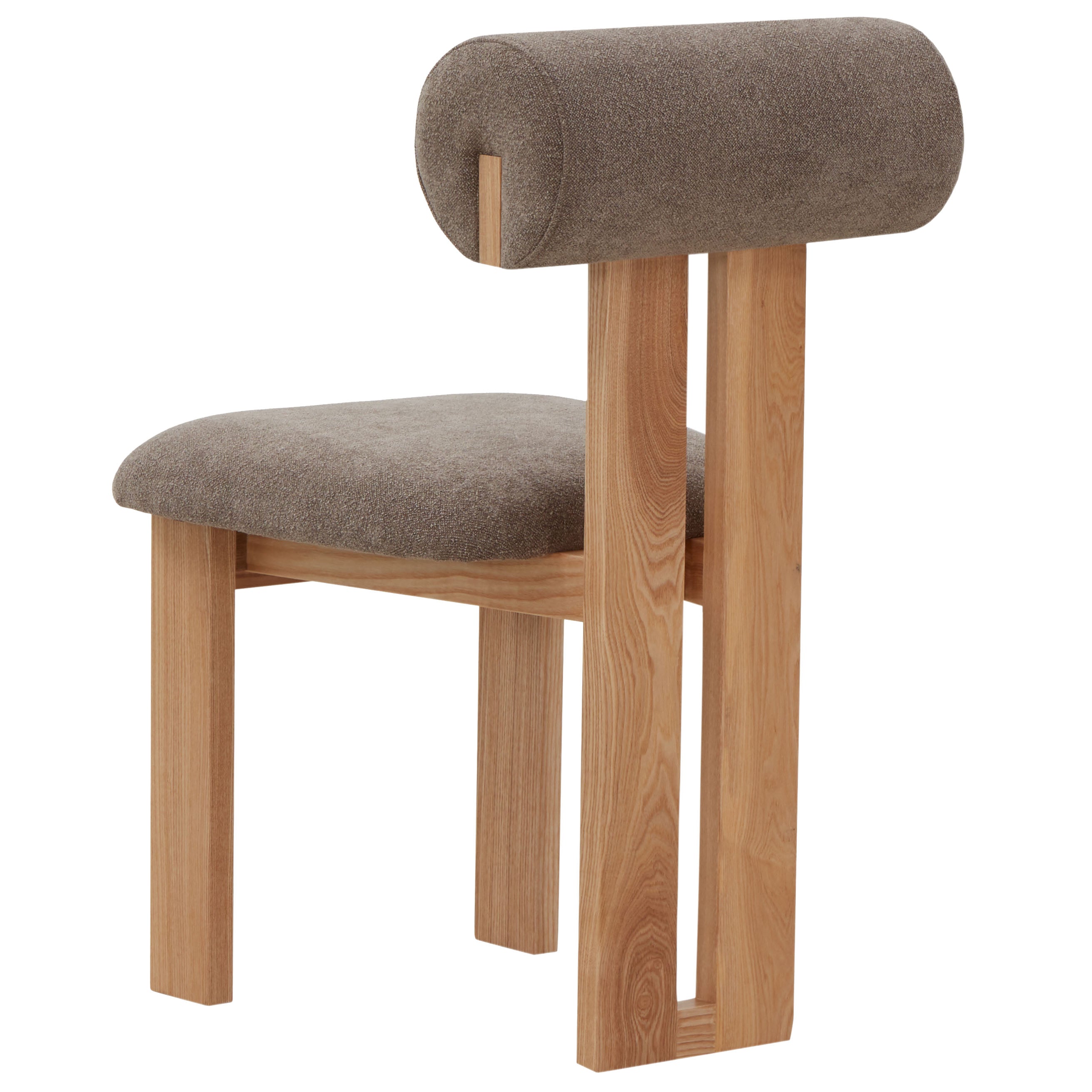 Safavieh Couture Halloway Boucle And Wood Dining Chair, SFV5099 - Brown / Natural