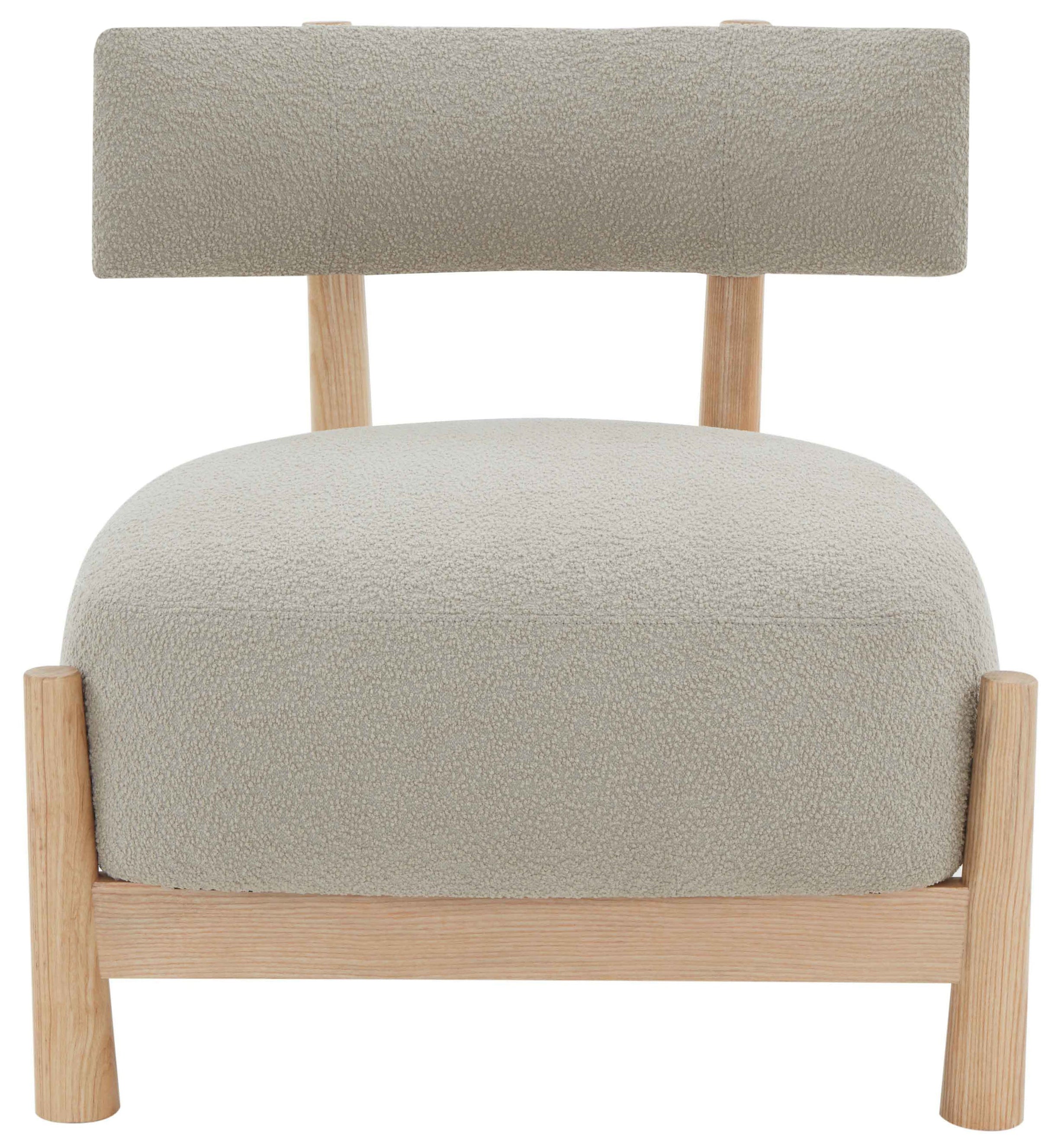 Safavieh Couture Edwardina Boucle Accent Chair, SFV5112 - Taupe / Natural