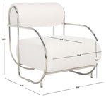 Safavieh Couture Bethann Metal Frame Accent Chair, SFV5130 - White / Silver