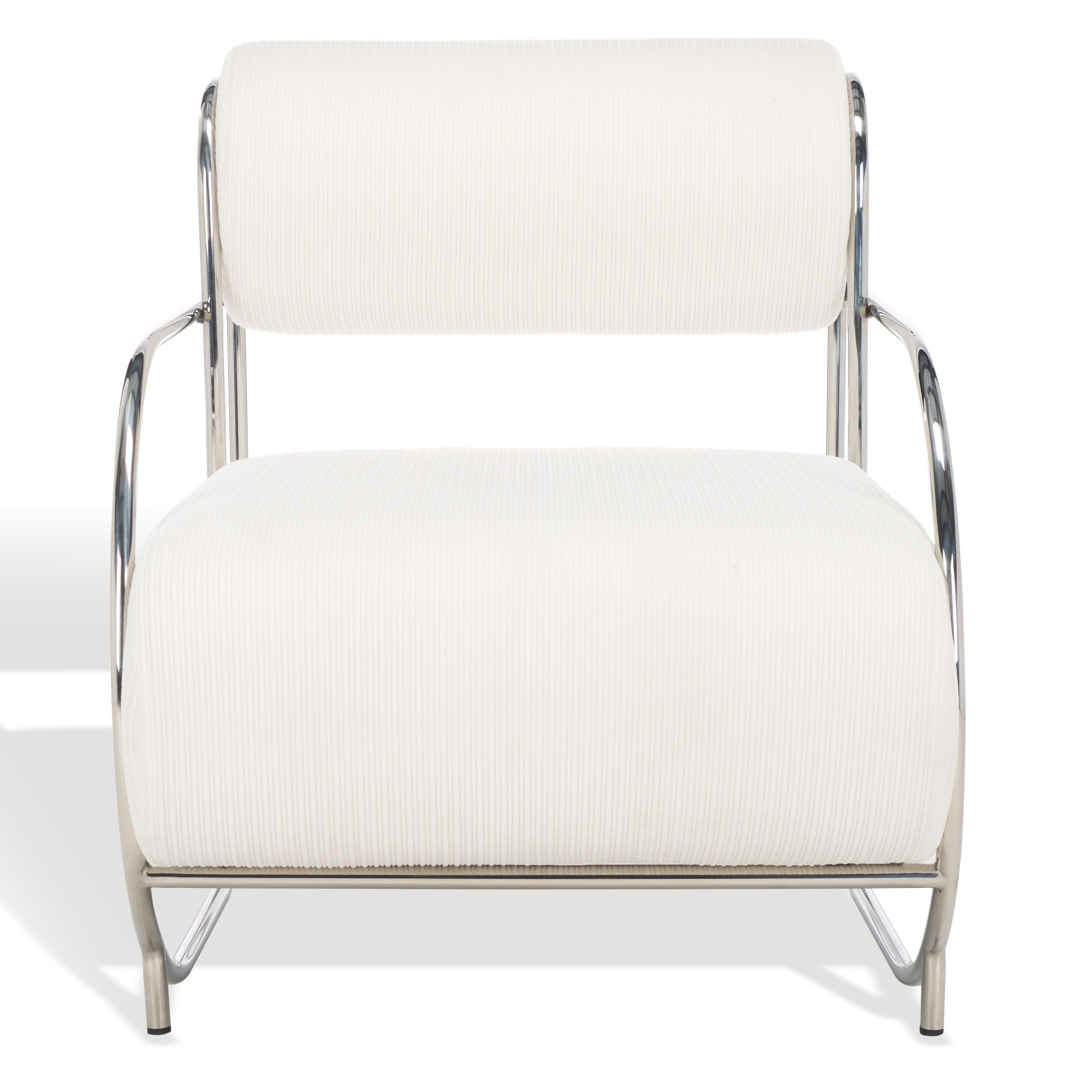 Safavieh Couture Bethann Metal Frame Accent Chair, SFV5130 - White / Silver