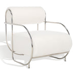 Safavieh Couture Bethann Metal Frame Accent Chair, SFV5130 - White / Silver