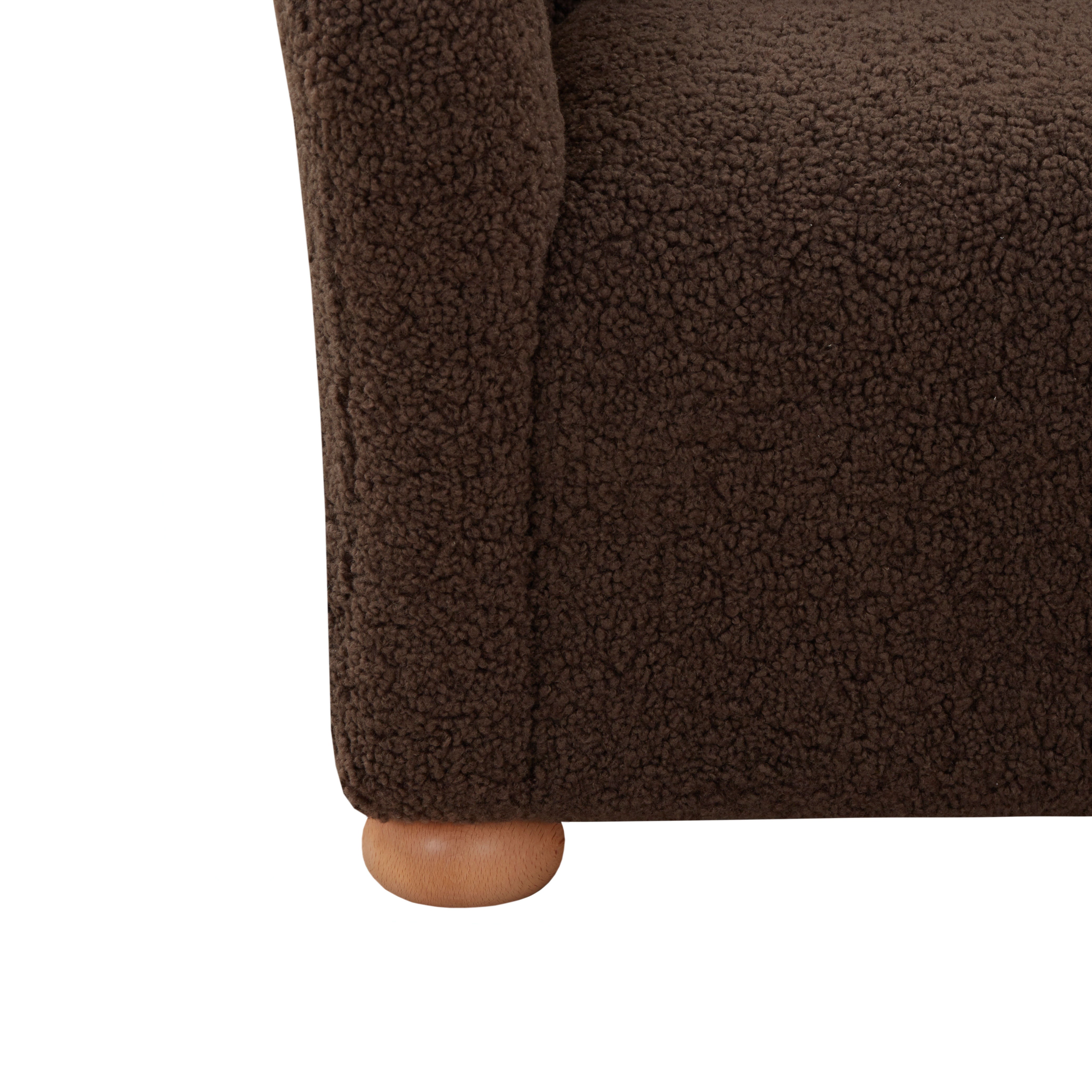 Safavieh Couture Galloway Wingback Accent Chair, SFV5139A - Dark Brown / Natural