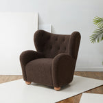 Safavieh Couture Galloway Wingback Accent Chair, SFV5139A - Dark Brown / Natural