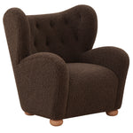 Safavieh Couture Galloway Wingback Accent Chair, SFV5139A - Dark Brown / Natural