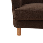 Safavieh Couture Rainier Wingback Accent Chair, SFV5140 - Dark Brown / Natural