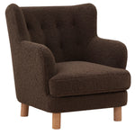 Safavieh Couture Rainier Wingback Accent Chair, SFV5140 - Dark Brown / Natural