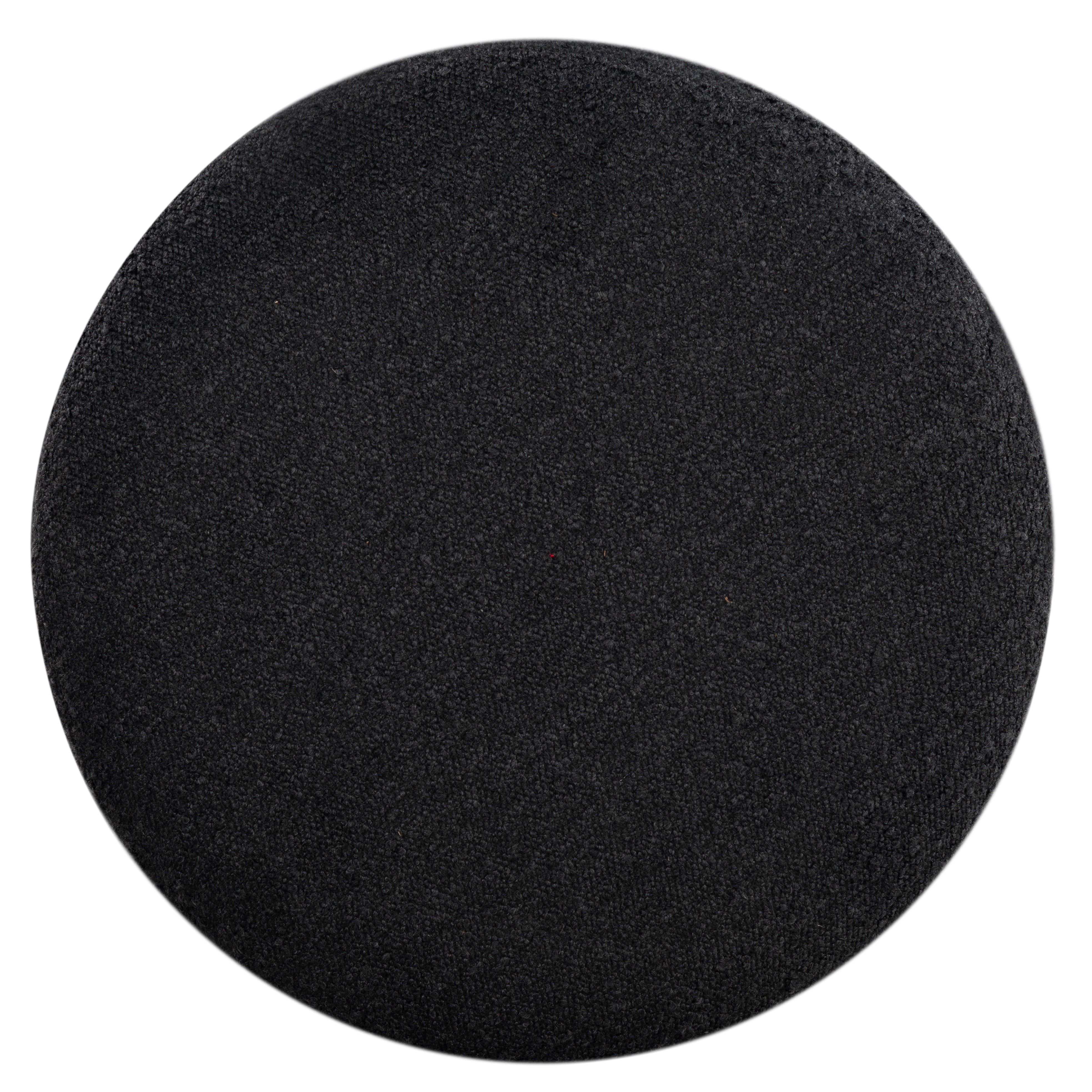 Safavieh Couture Becka Round Boucle Storage Ottoman, SFV6100 - Black / Natural