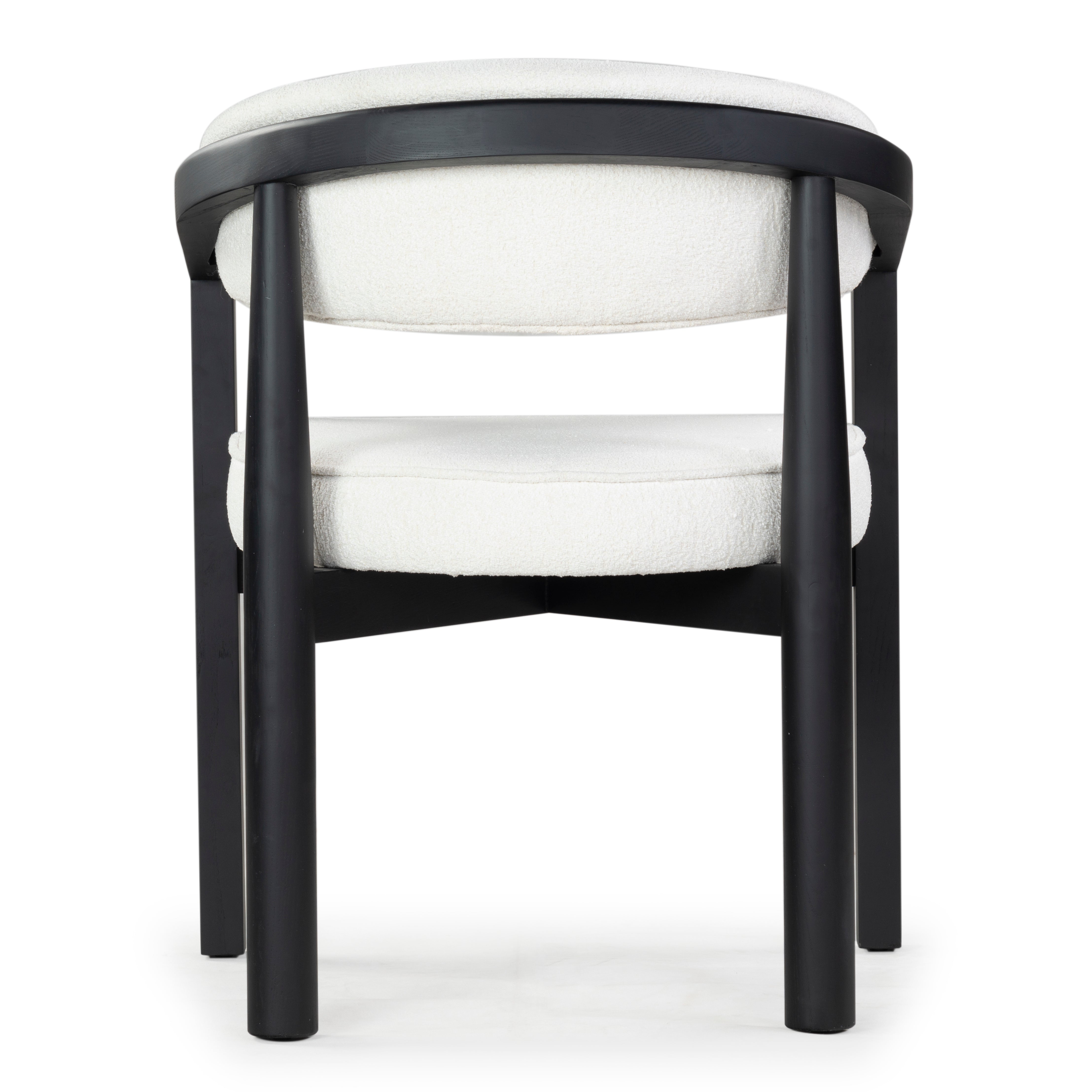 Safavieh Couture Peggy Boucle Dining Chair, SFV6104 - Ivory / Black