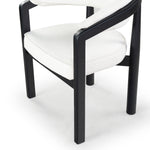 Safavieh Couture Peggy Boucle Dining Chair, SFV6104 - Ivory / Black