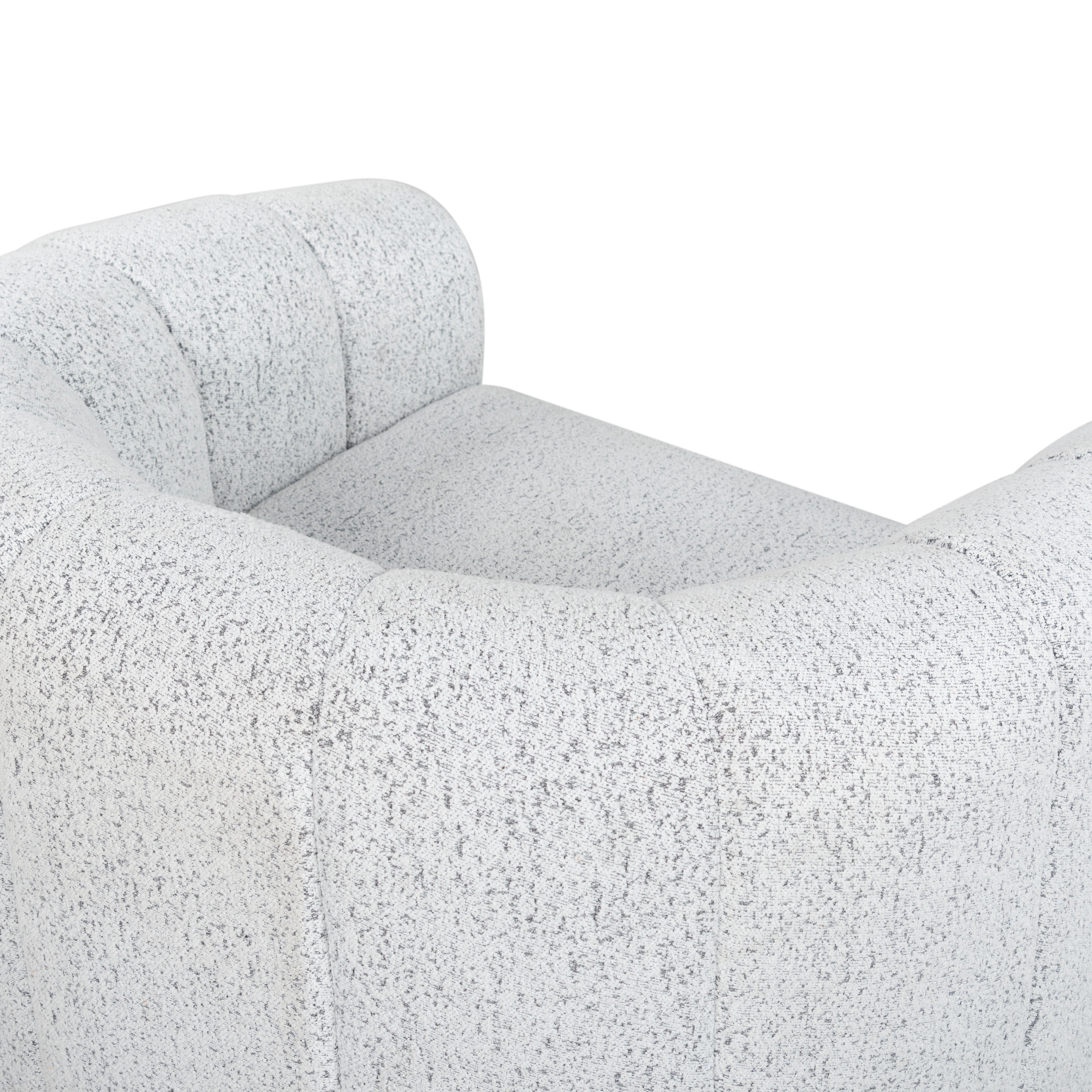 Safavieh Couture Demetri Boucle Swivel Chair, SFV6108 - White / Black