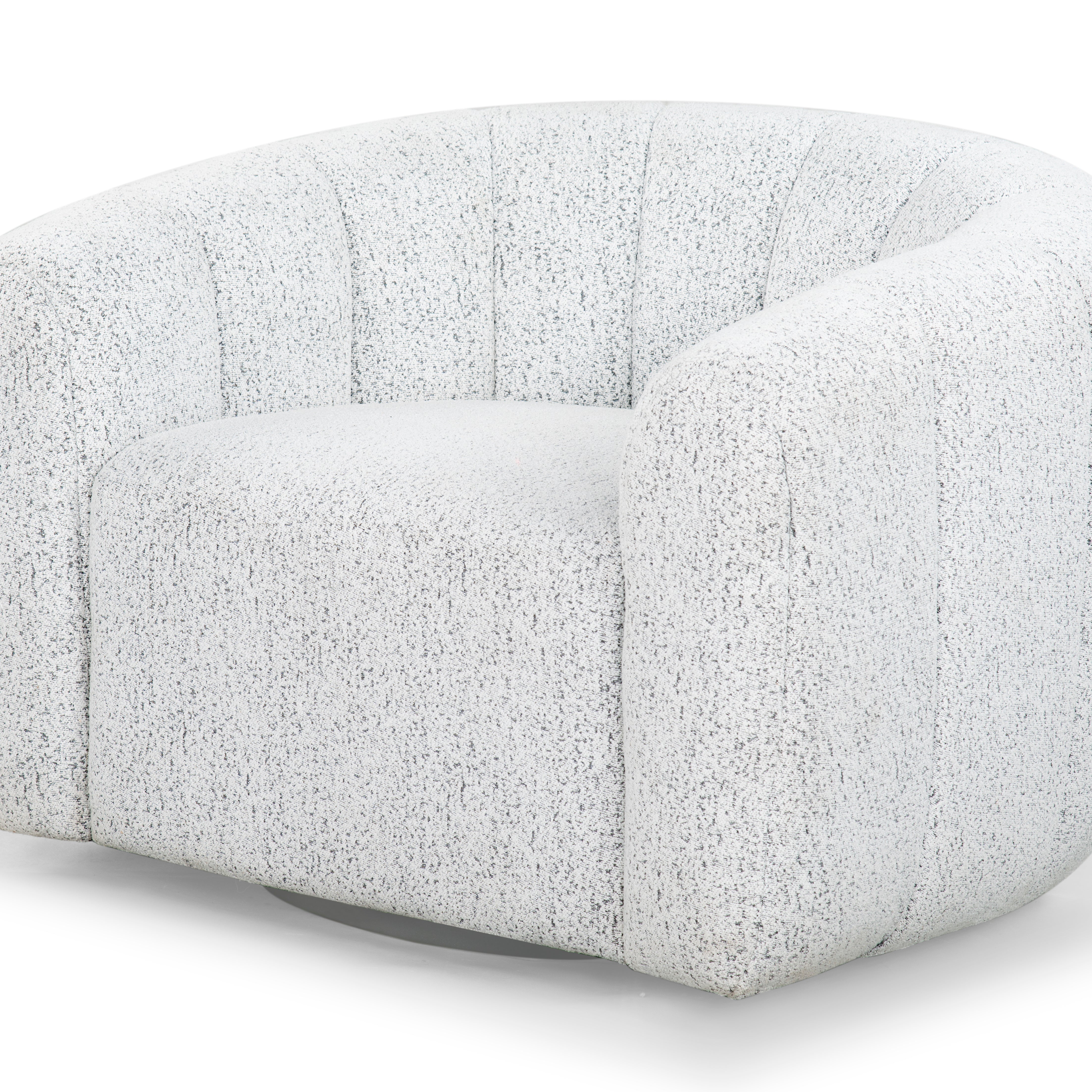 Safavieh Couture Demetri Boucle Swivel Chair, SFV6108 - White / Black