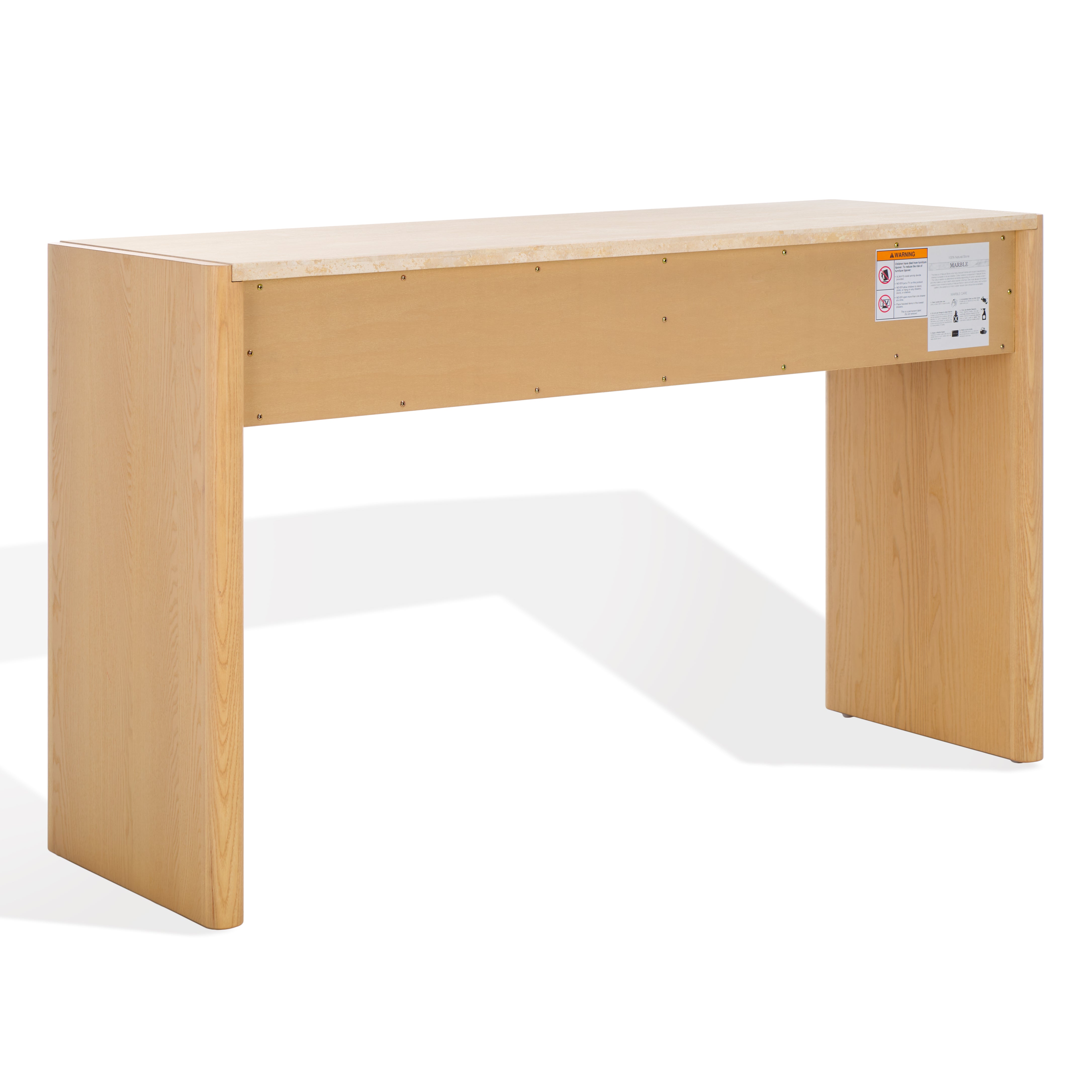 Safavieh Couture Bellarose Travertine Console Table, SFV7230 - Natural / Travertine