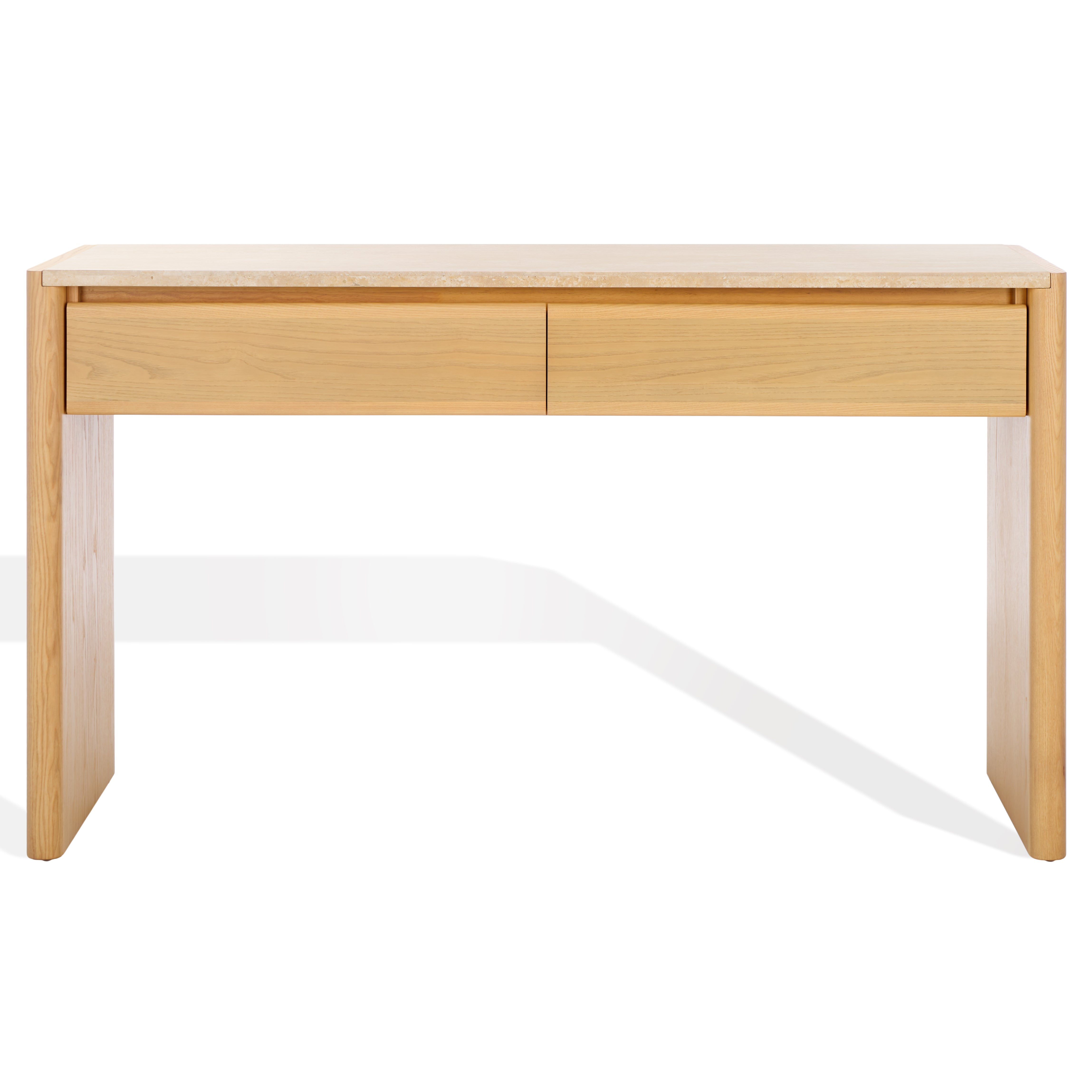 Safavieh Couture Bellarose Travertine Console Table, SFV7230 - Natural / Travertine