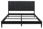 Safavieh Couture Cassity Leather Headboard Bed, SFV8200 - Black