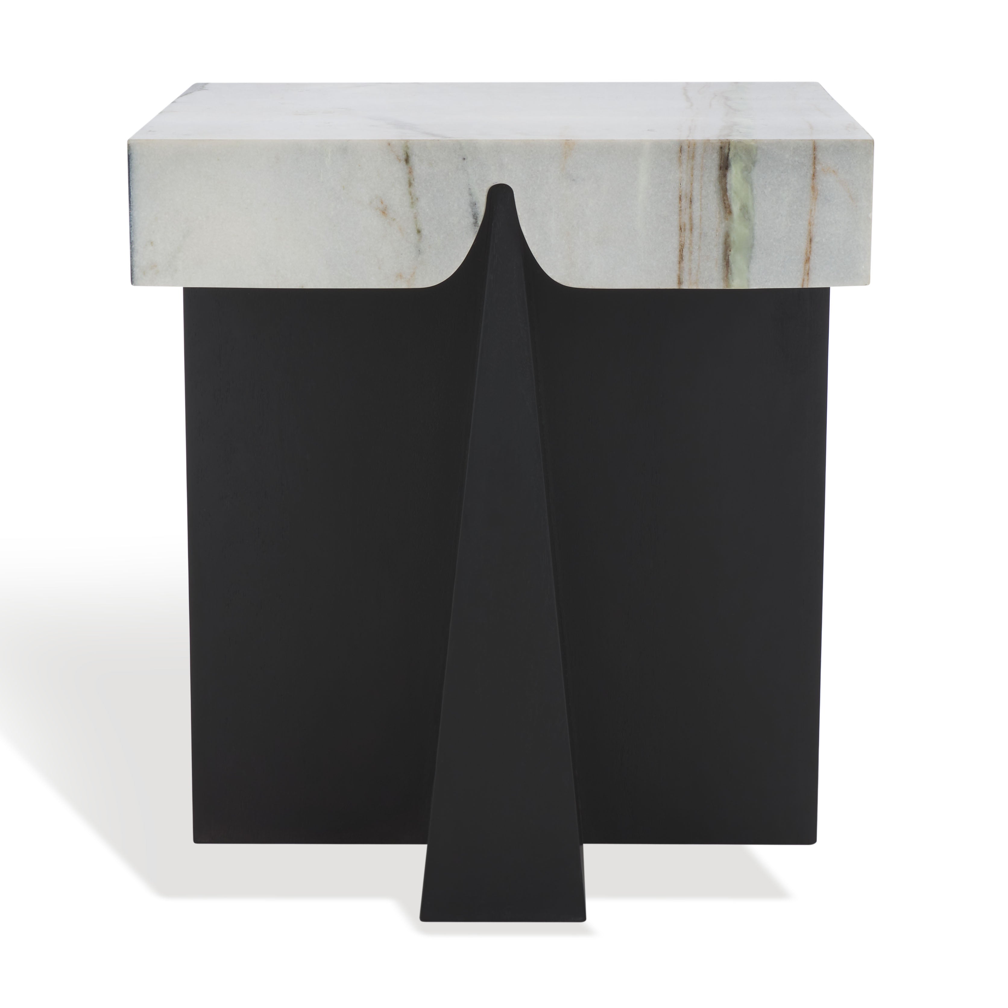 Safavieh Couture Roxandra Marble Top Accent Table, SFV8305 - Black / White