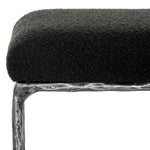 Safavieh Couture Mandy Boucle And Metal Ottoman, SFV9526 - Black