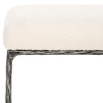 Safavieh Couture Mandy Boucle And Metal Bench, SFV9527 - Ivory / Black