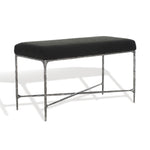 Safavieh Couture Mandy Boucle And Metal Bench, SFV9527 - Black