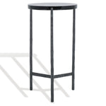 Safavieh Couture Marylou Marble Top Drink Table, SFV9531 - Black / Black