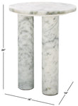 Safavieh Couture Giabella 3 Leg Marble Accent Table, SFV9715 - White