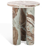 Safavieh Couture Giabella 3 Leg Marble Accent Table, SFV9715 - White / Brown