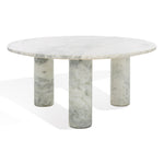 Safavieh Couture Giabella 3 Leg Marble Coffee Table, SFV9716 - White