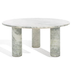 Safavieh Couture Giabella 3 Leg Marble Coffee Table, SFV9716 - White