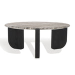 Safavieh Couture Graelyn Marble Top Coffee Table, SFV9724 - Black / Grey