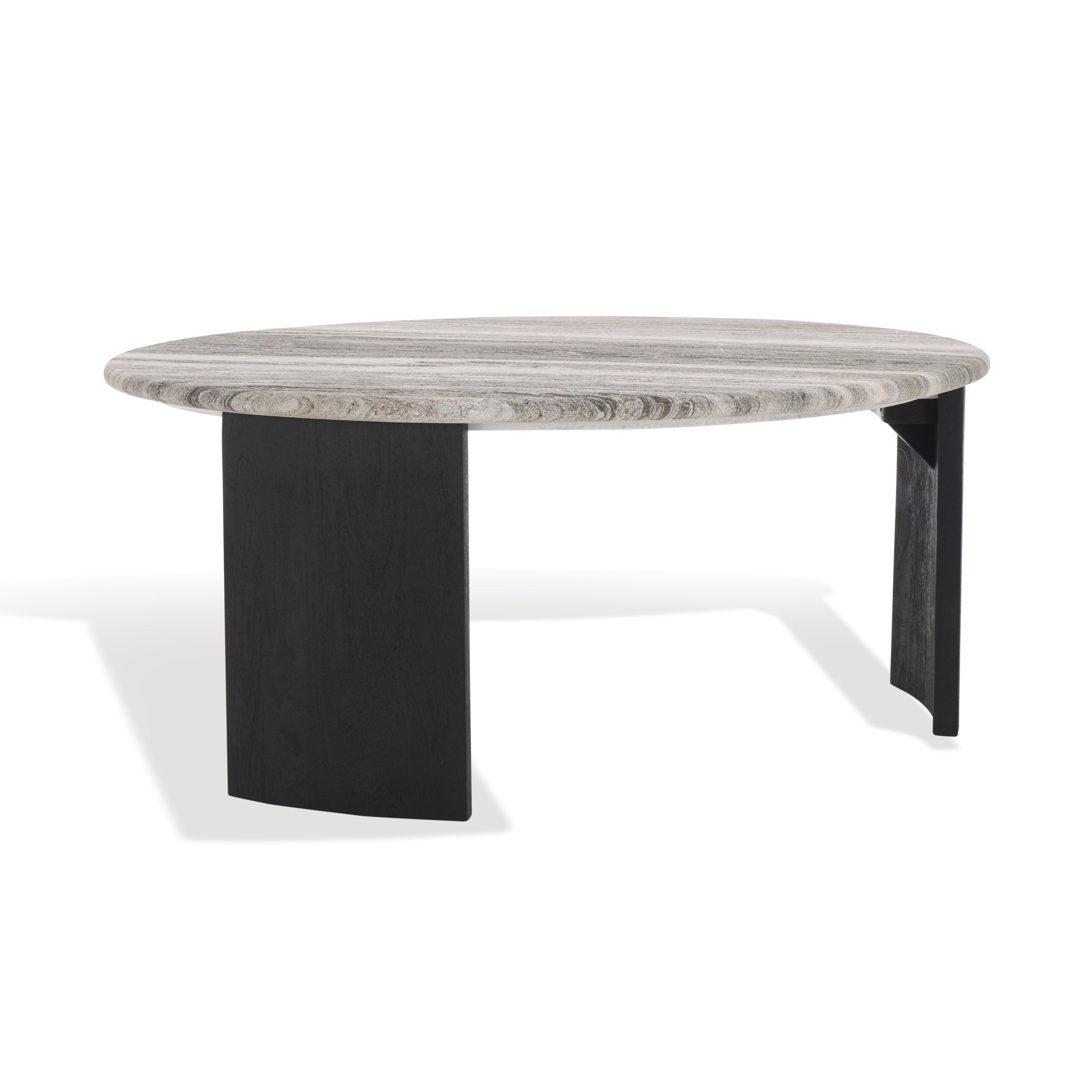 Safavieh Couture Dannica Marble Top Coffee Table, SFV9725 - Black / Grey