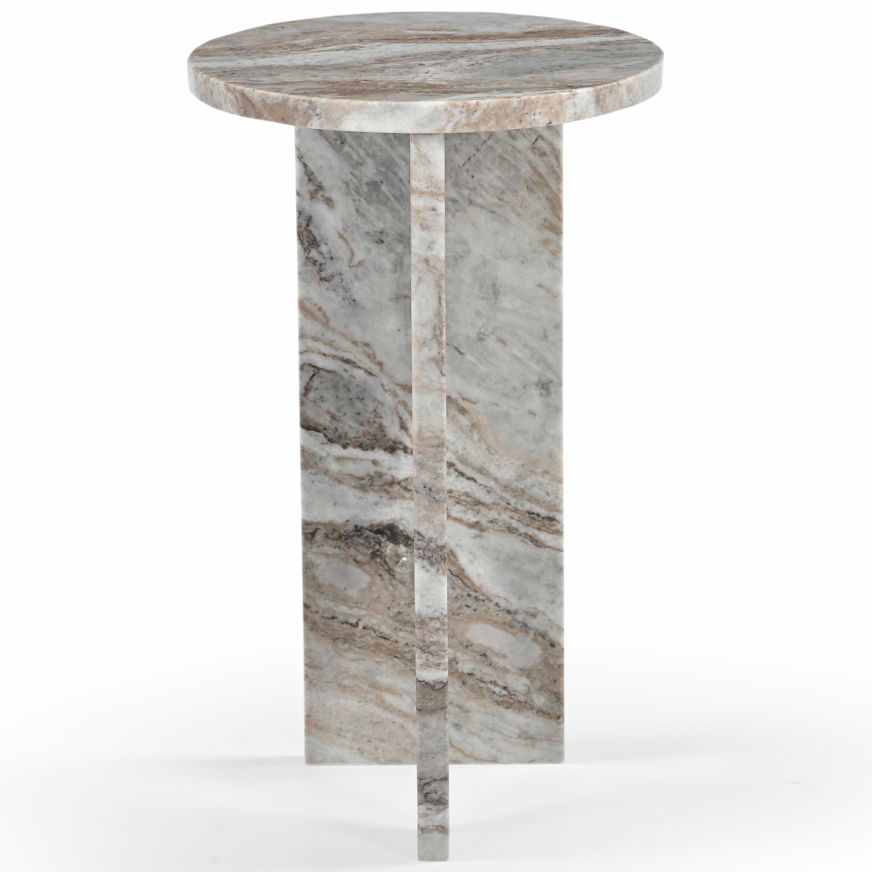 Safavieh Couture Devlin Marble Drink Table, SFV9734 - Brown