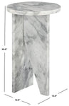 Safavieh Couture Devlin Marble Drink Table, SFV9734 - White