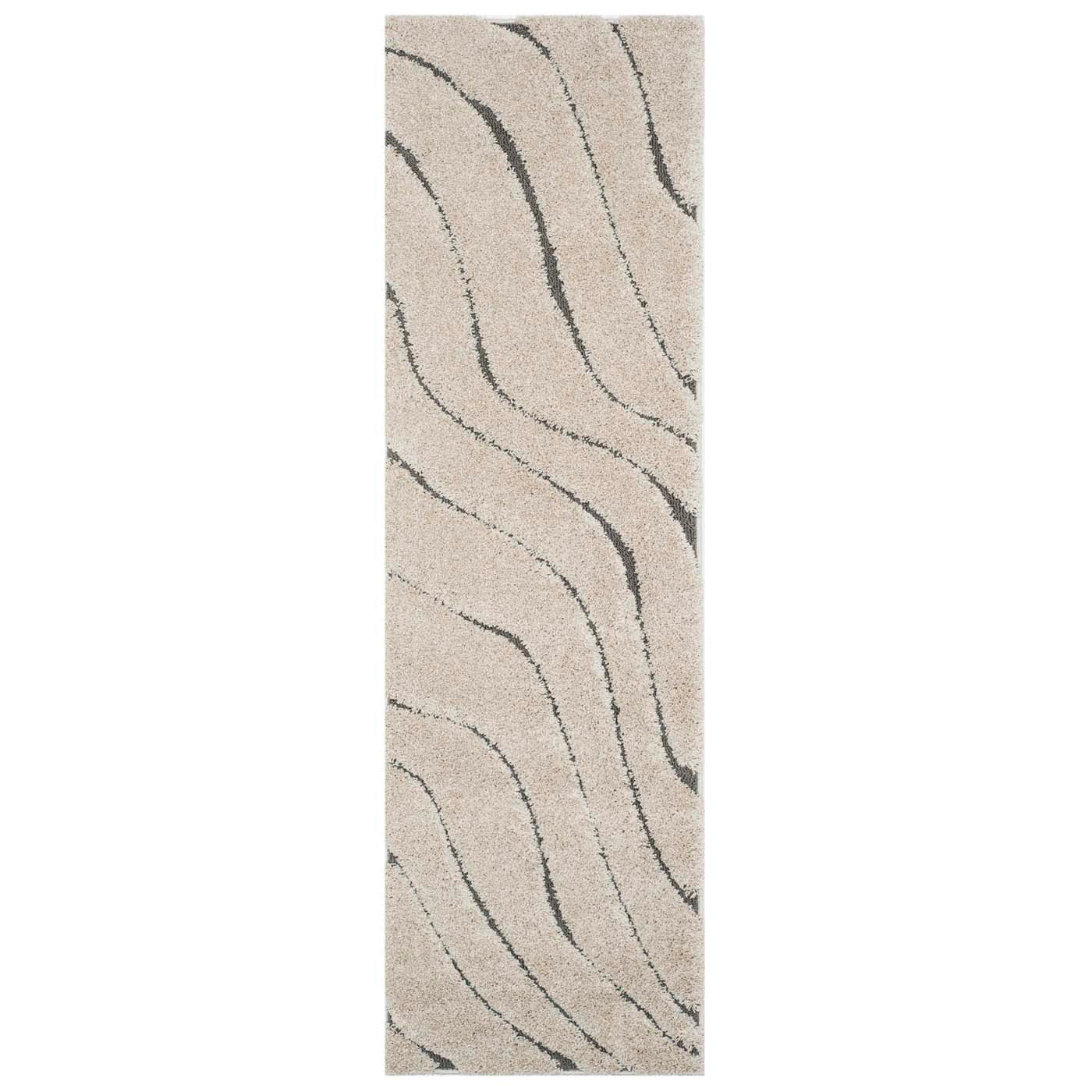 Safavieh Shag 472 Rug, SG472 - Cream / Grey