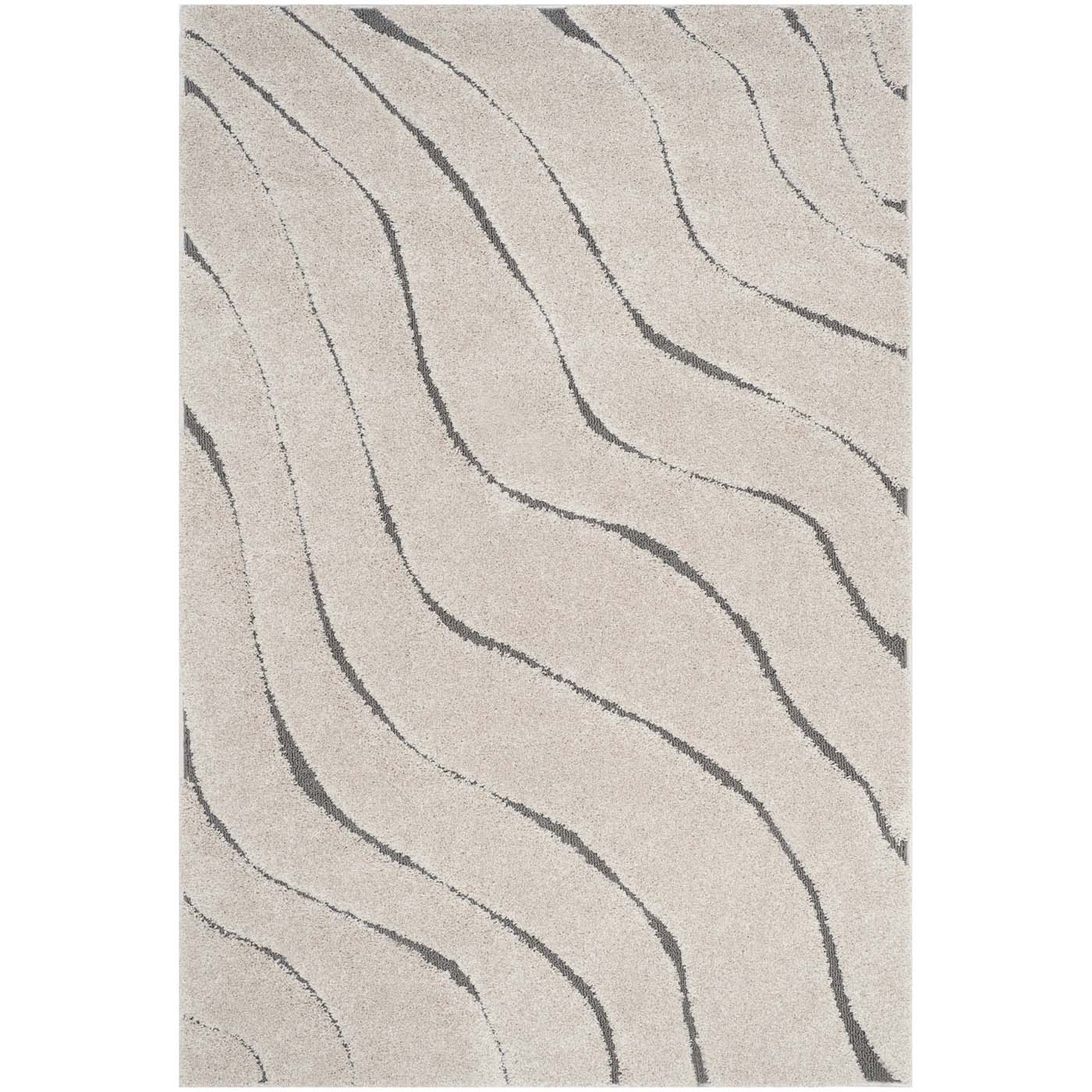 Safavieh Shag 472 Rug, SG472 - Cream / Grey