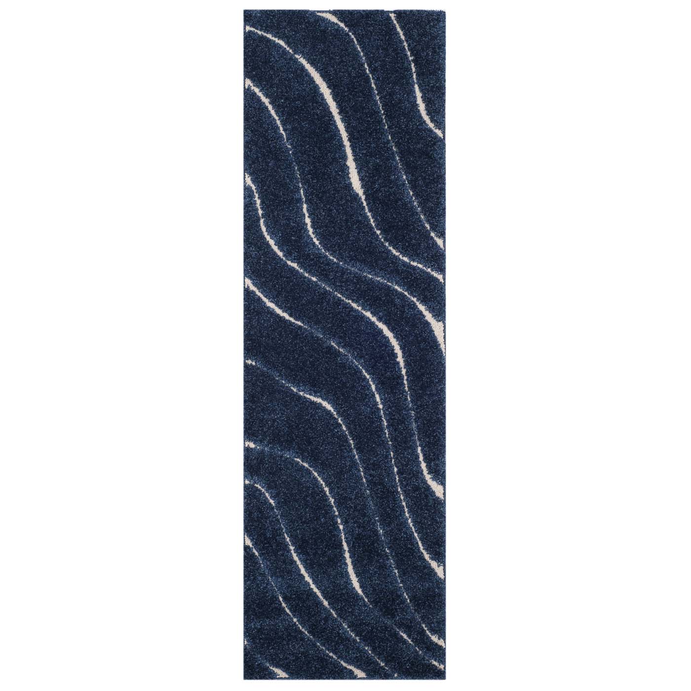 Safavieh Shag 472 Rug, SG472 - Dark Blue / Cream