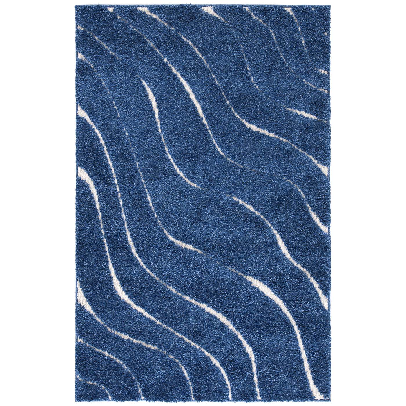 Safavieh Shag 472 Rug, SG472 - Dark Blue / Cream