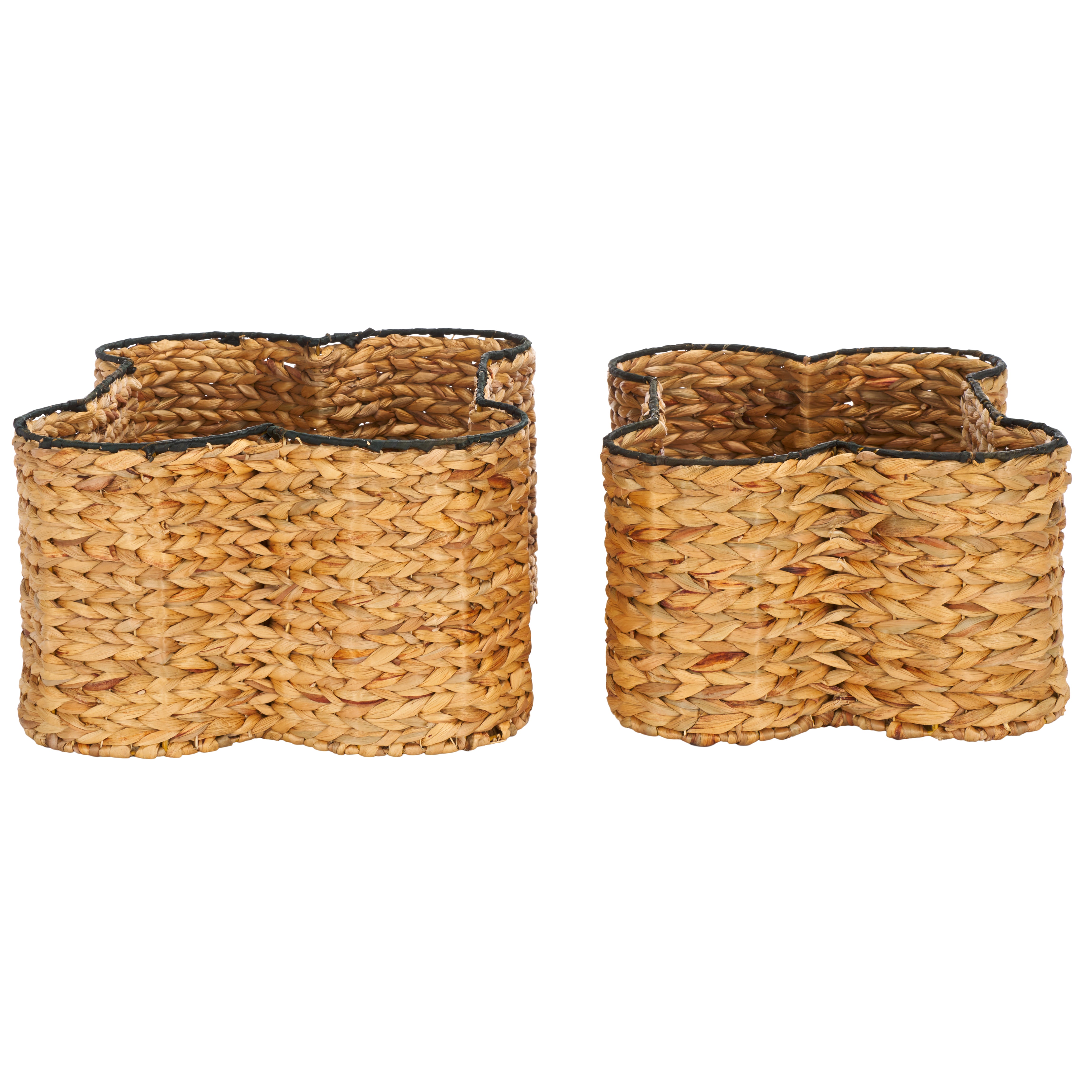 Safavieh Wulfric (Set of 2) Dog Bone Baskets, STG1803 - Natural / Black