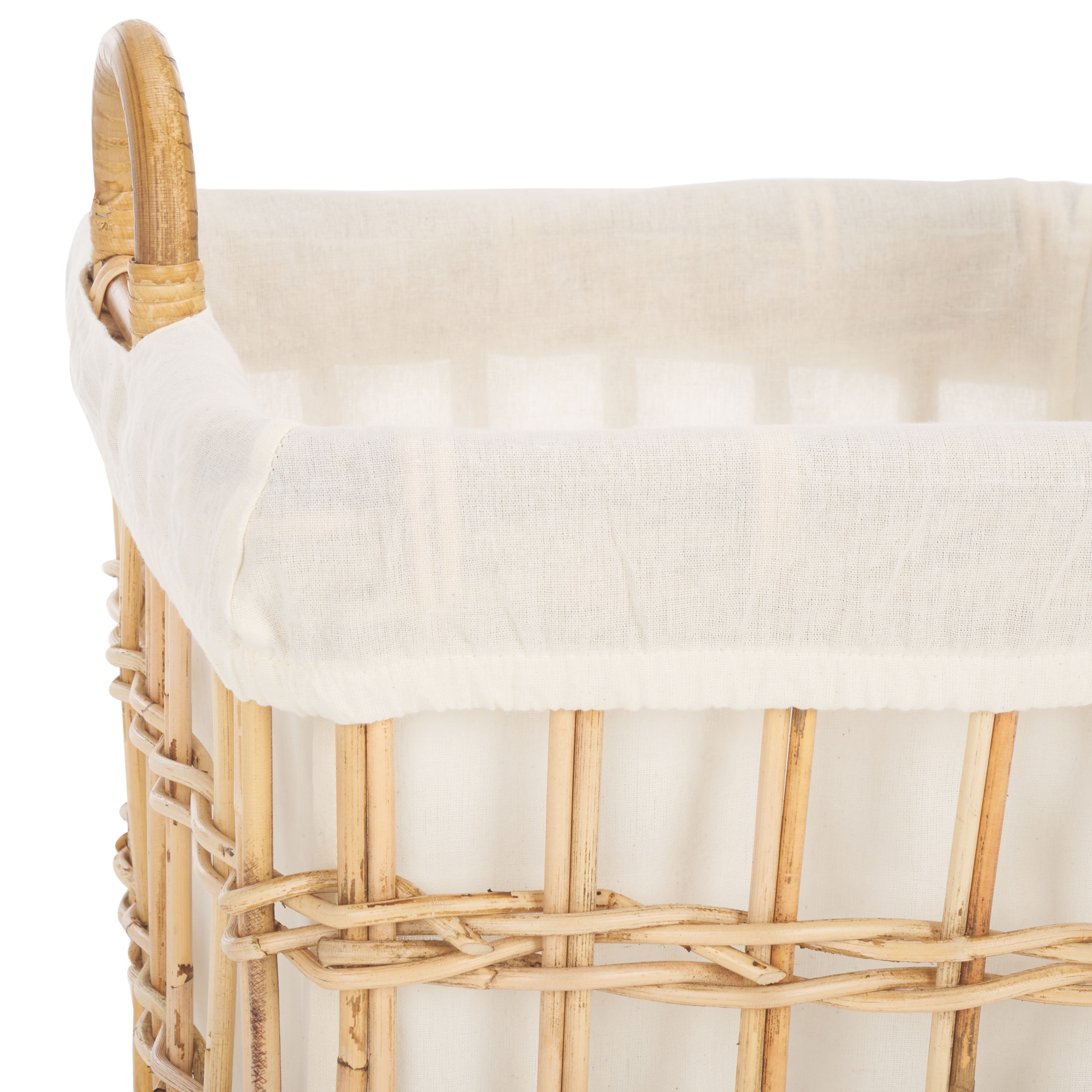 Safavieh Runa Basket W/ Liner, STG6504 - Natural / White