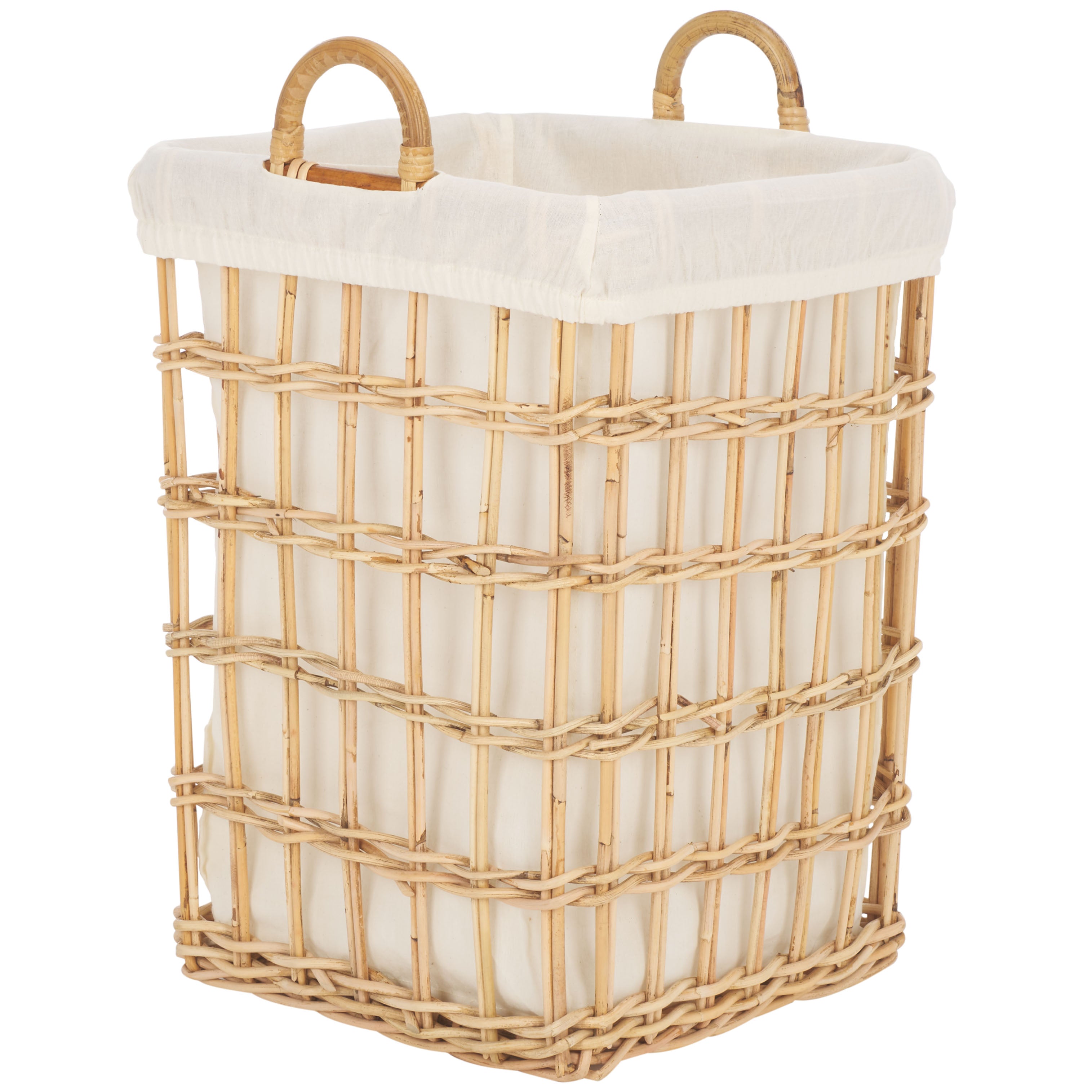 Safavieh Runa Basket W/ Liner, STG6504 - Natural / White