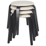 Safavieh Jo Upholstered Stackable Stool , STL1001 - Black / Cream