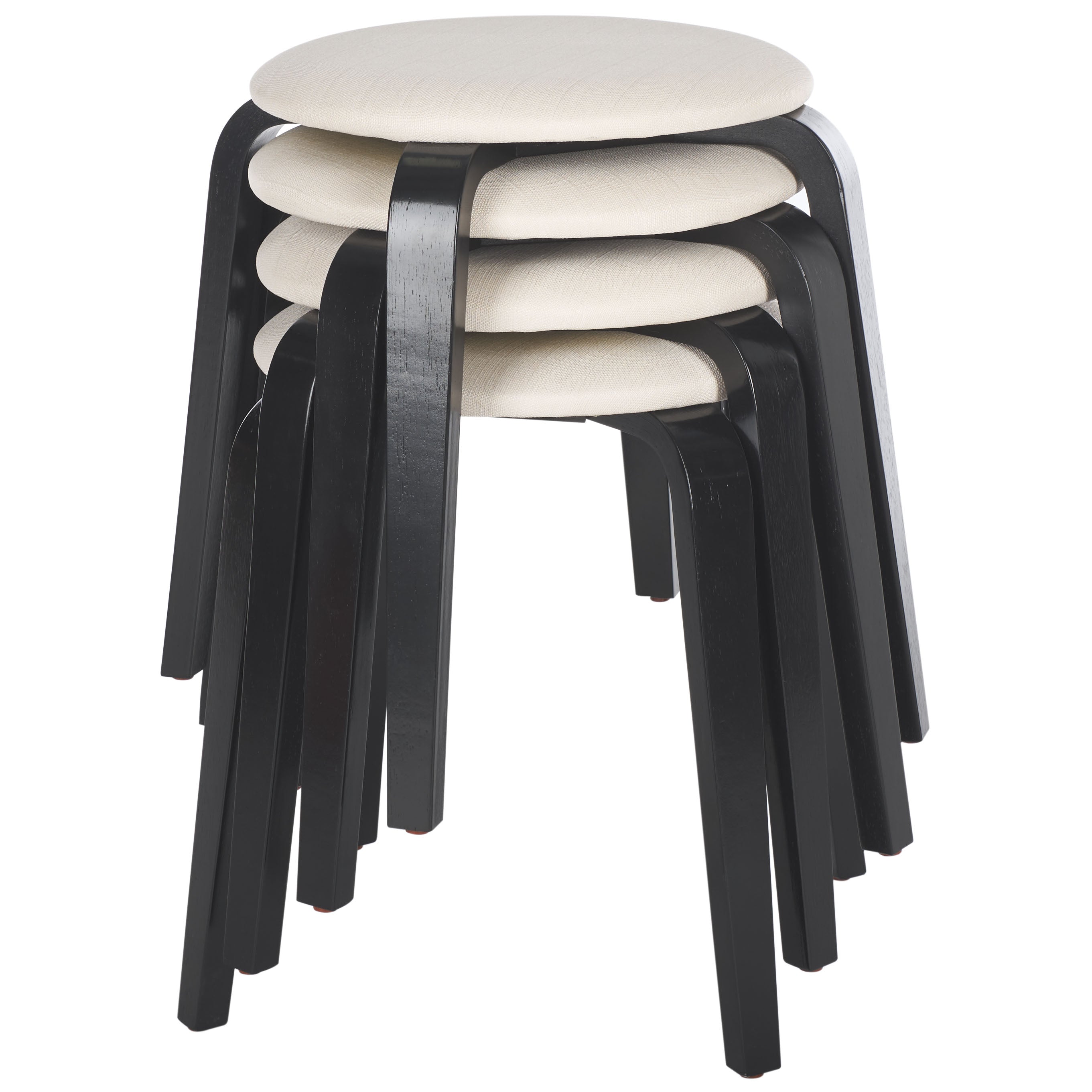 Safavieh Jo Upholstered Stackable Stool , STL1001 - Black / Cream